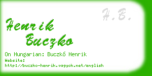 henrik buczko business card